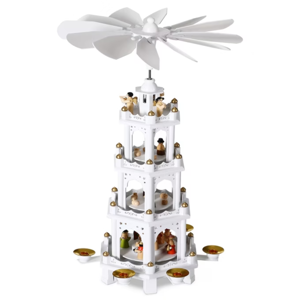 Piramida świąteczna MERRY, 60x20x20cm, biała Piramida świąteczna MERRY, 60x20x20cm, biała